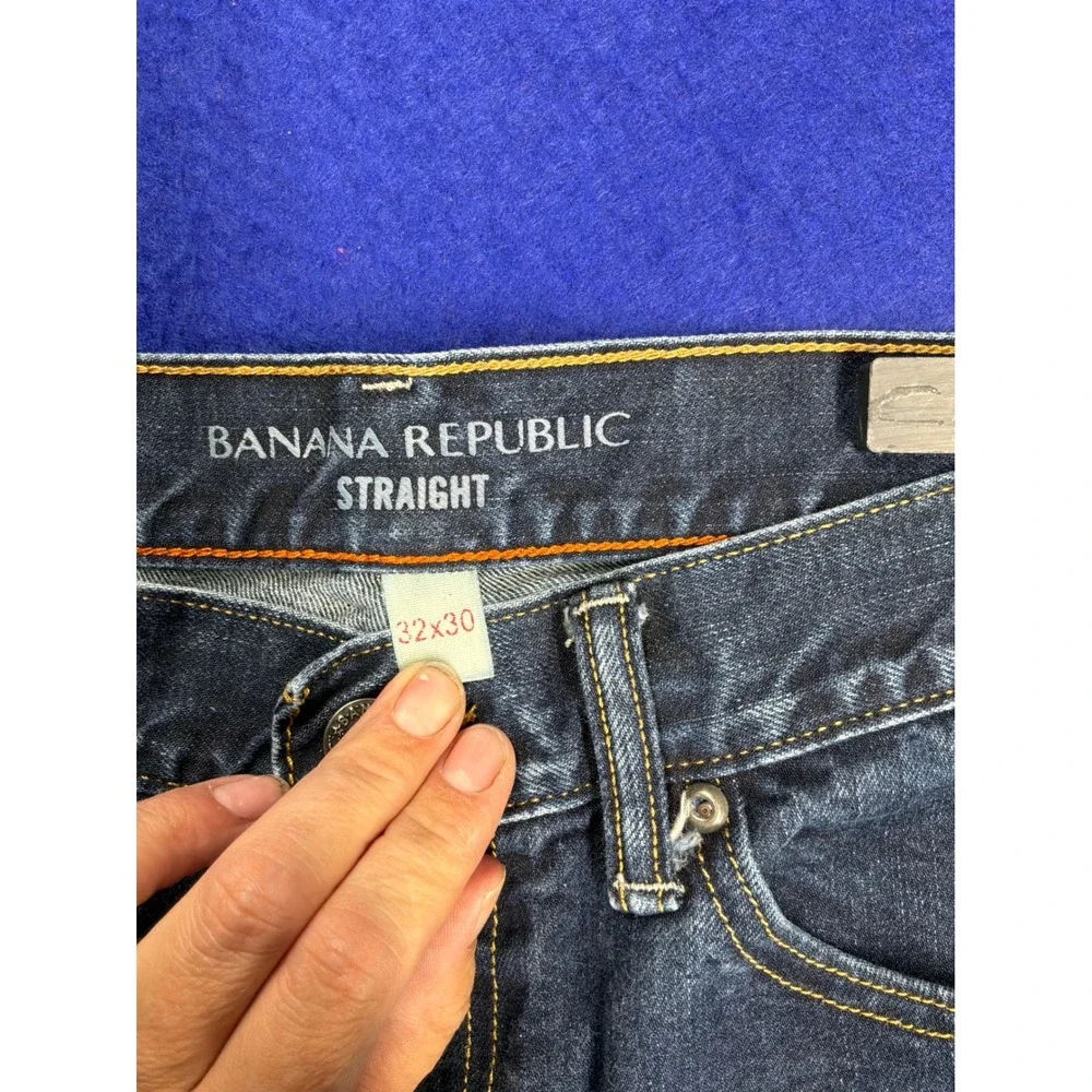 Normcore Mens Banana Republic Straight Leg Jeans 32x30 Dark Wash Blue